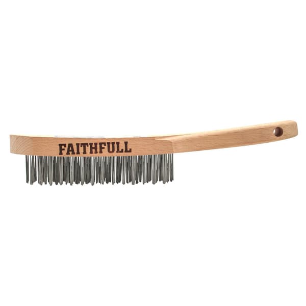 Faithfull Kraftig ridsebørste i rustfrit stål