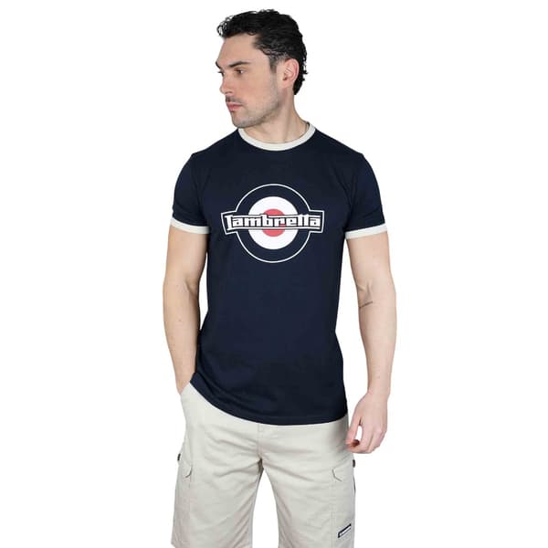 Lambretta Herr SS25 Ringer Logotyp T-shirt