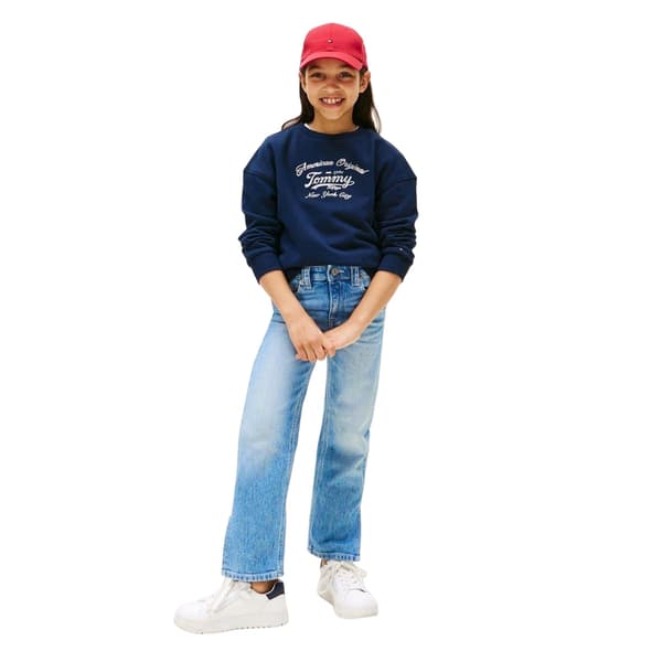 Tommy Hilfiger Barn/Kids Script Crew Neck Sweatshirt