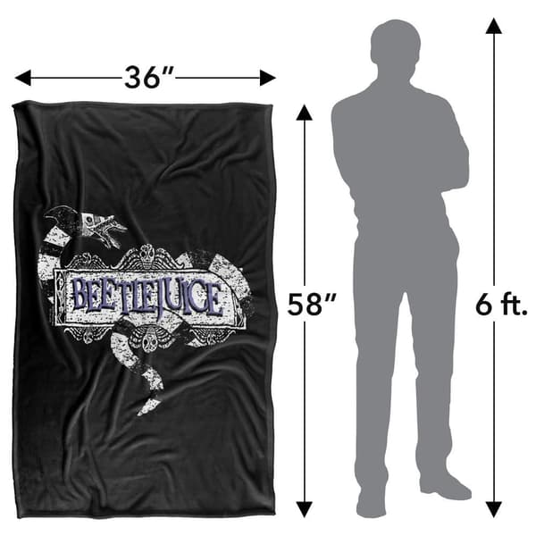 Beetlejuice Soft Touch Logo Blanket