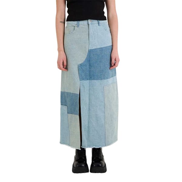The Ragged Priest Dam/Dam Patchwork Denim Maxikjol