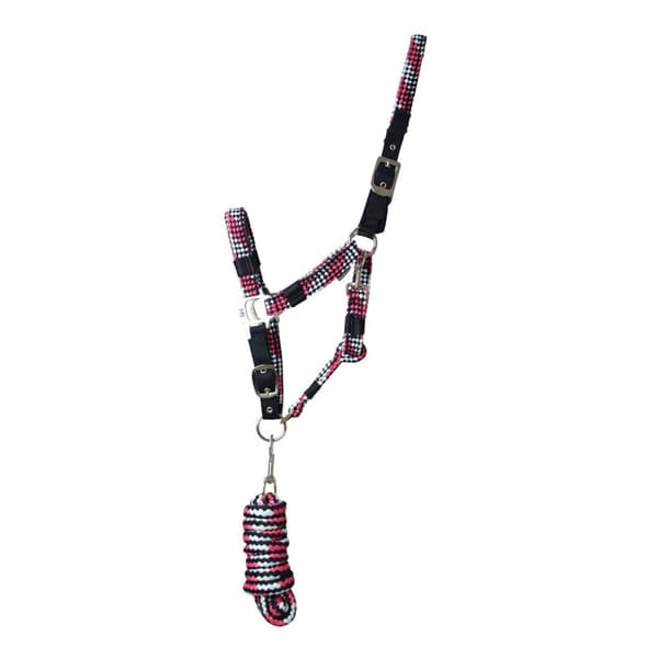 Hy Adjustable Horse Headcollar and Leadrope