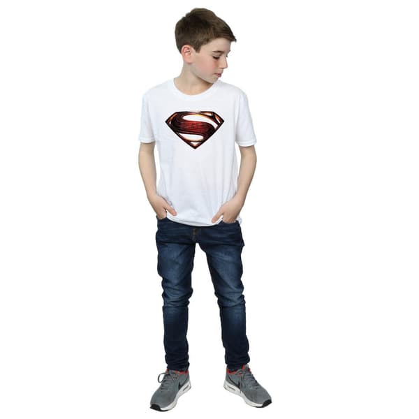 Superman Pojkar Logotyp Bomulls T-shirt