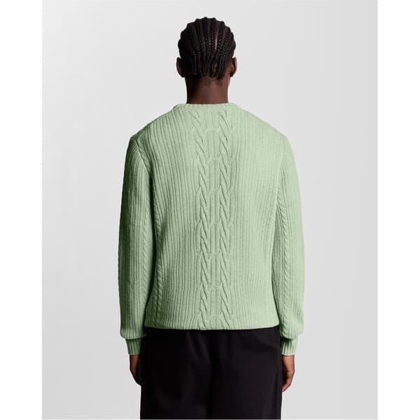 Lyle & Scott Herrtröja med broderad logotyp och rund halsringning
