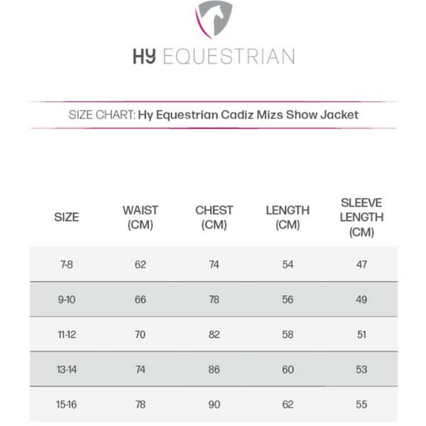 Hy Cadiz Mizs Competition Jacket til børn/børn