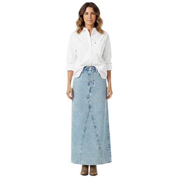 Levis Womens/Ladies Iconic Split Denim Regular Maxi Skirt