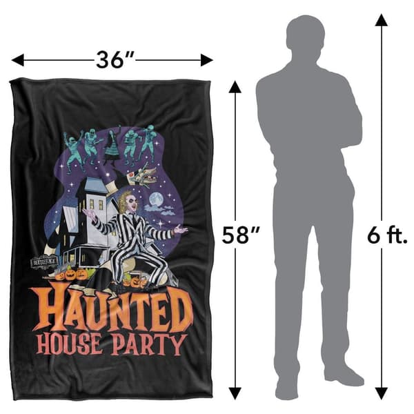 Beetlejuice Haunted House Party Soft Touch Blanket