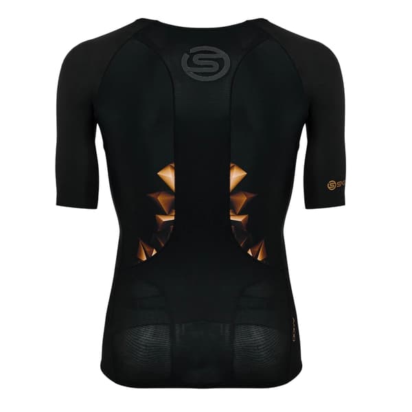 Skins Mens A400 Geometric Pattern Compression T-Shirt