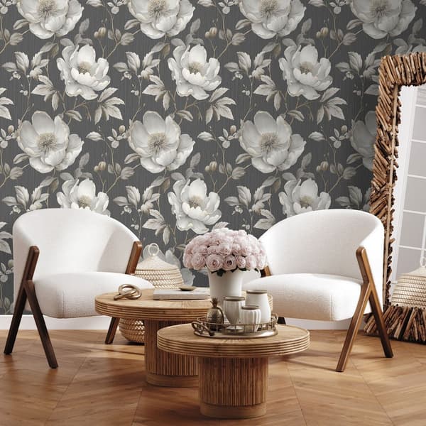Muriva Alethia Blommig Texturerad Tapet