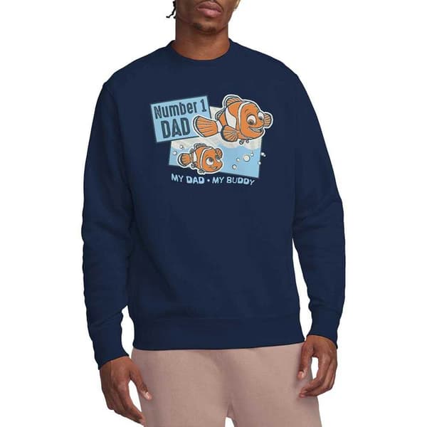 Finding Nemo Mens Number 1 Dad Nemo & Marlin Sweatshirt