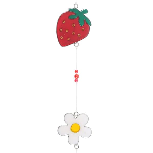 Something Different Strawberry & Daisy String Suncatcher