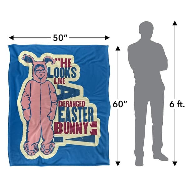 A Christmas Story Deranged Bunny Soft Touch Blanket