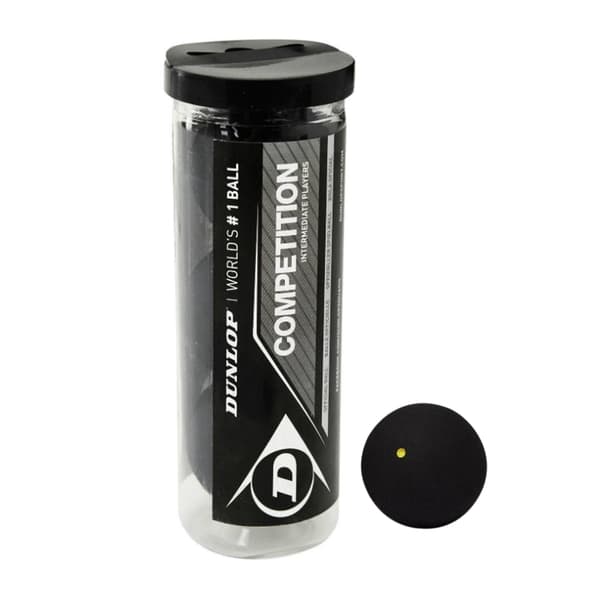 Dunlop Konkurrence squashkugler (pakke med 3)