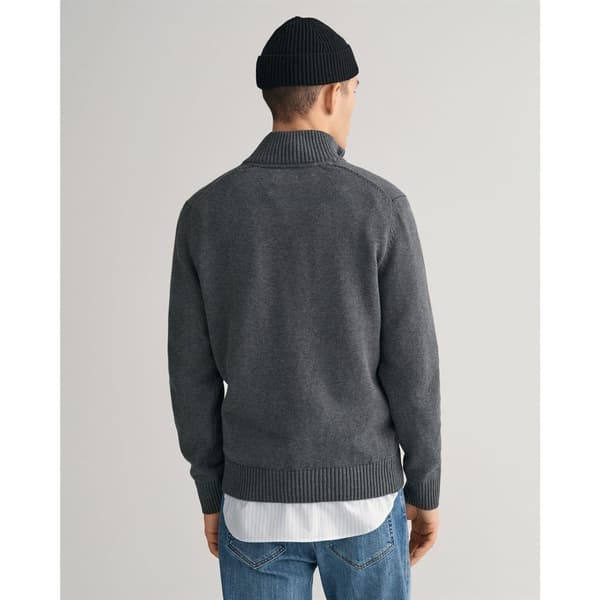 Gant Mens Micro Textured Half Zip Sweatshirt