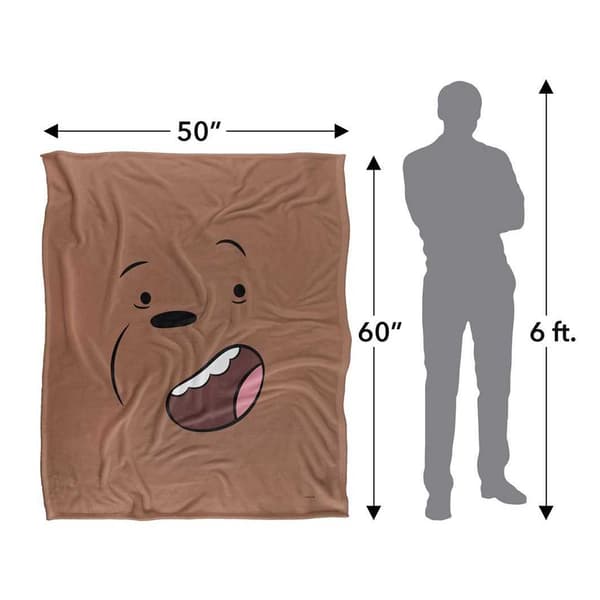 We Bare Bears Silky Grizz Supersoft Blanket