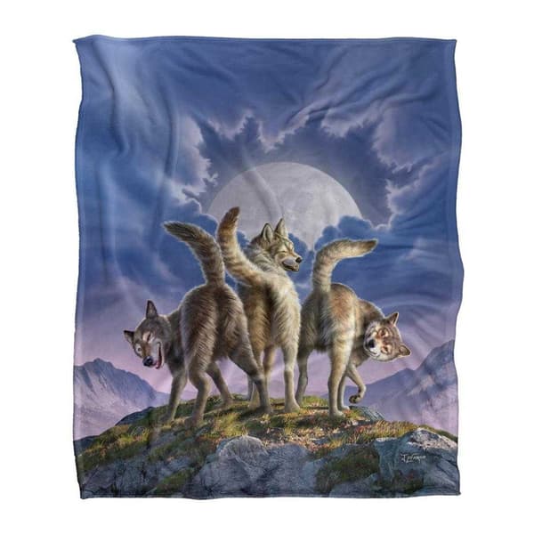 JQ Licensing Jlo Silky Wolf Pack Supersoft Blanket