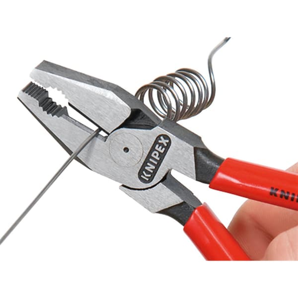 Knipex 02 01 Series High Leverage Combination Pliers, Plastic Coated Grip