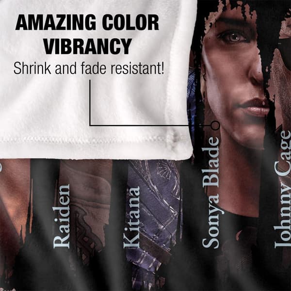 Mortal Kombat 2 Choose Your Fighter Soft Touch Blanket