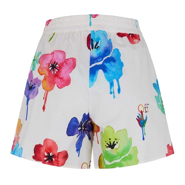 Off White Shorts i bomull med blommönster för damer