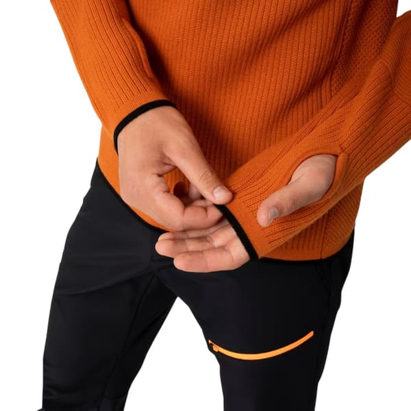 Salewa Herrtröja med dragkedja, normal passform, långärmad