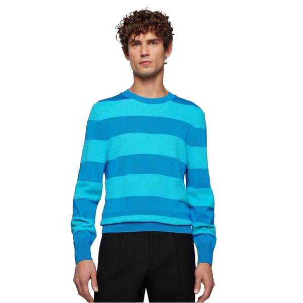 Boss Mens Eromeo Horizontal Stripe Regular Jumper