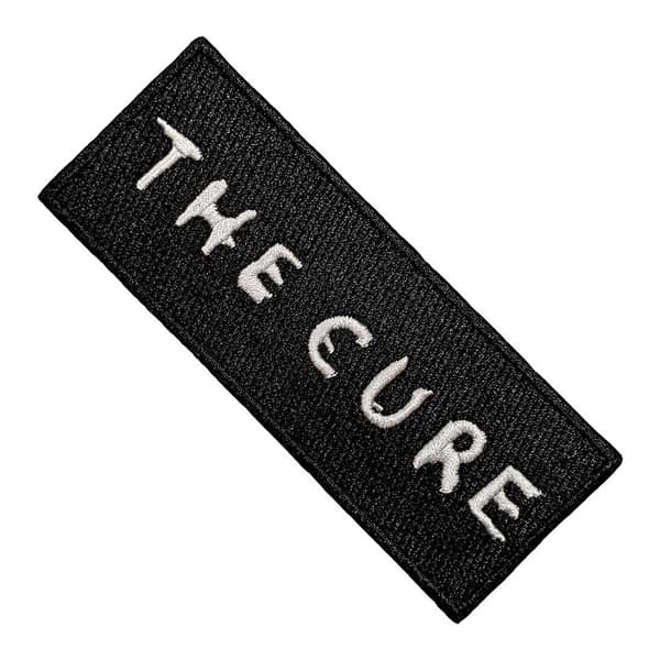 The Cure Woven Text Logo Iron On Patch