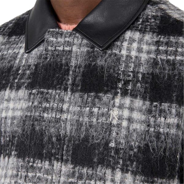 Represent Mens Leather Accents Two-Way Regular Overshirt