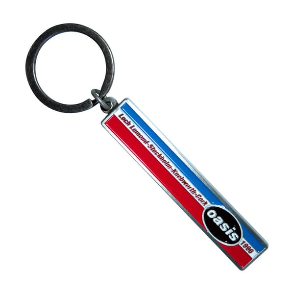 Oasis 1996 Tour Horizontal Stripe Keyring
