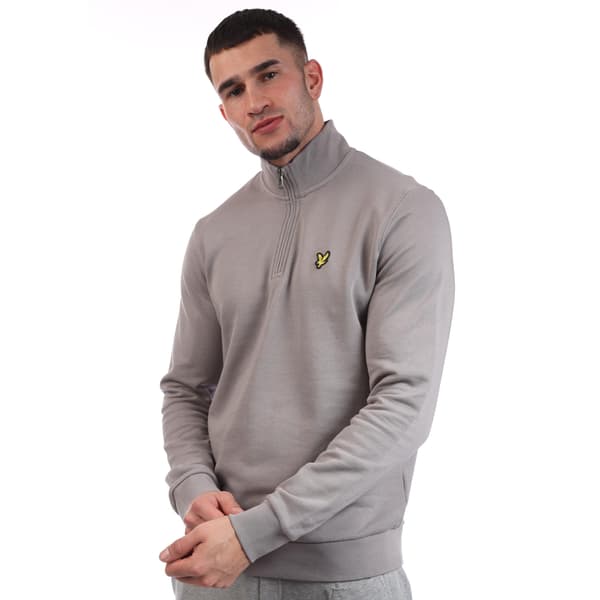 Lyle & Scott Herrtröja med kvartsdragkedja och loopback