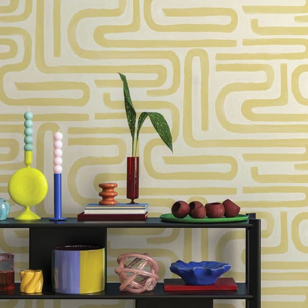 Holden Décor Geometric Brushed Wallpaper