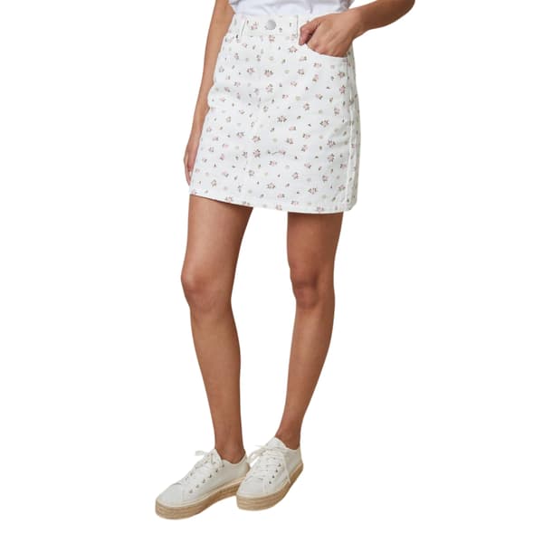 Threadbare Dam Seoul Blommig Denim Minikjol