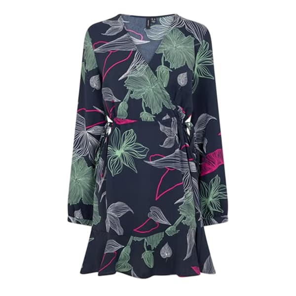 Vero Moda Dam Jane Blommig Omlottklänning
