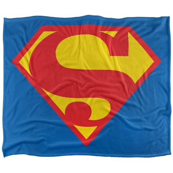 Superman 1986 Shield Soft Touch Blanket