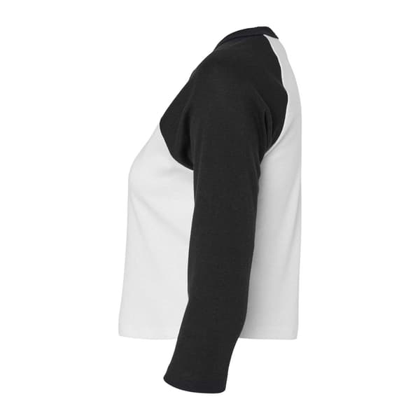 Bella + Canvas Dam Micro-Rib Raglan 3/4-ärmad T-shirt