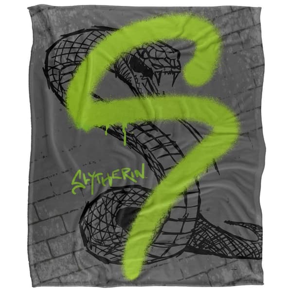 Harry Potter Slytherin Graffiti Blanket