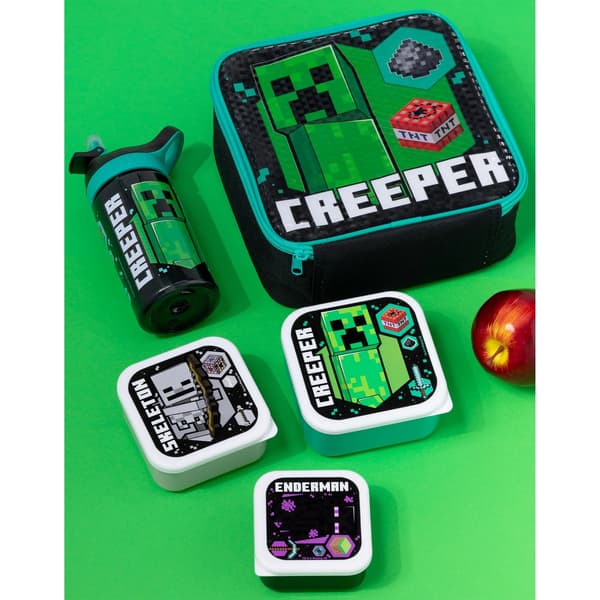Minecraft Creeper Lunchväska och flaska (5-pack)