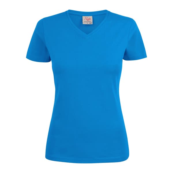 Printer Dam T-shirt med V-ringning
