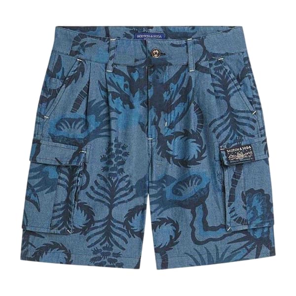 Scotch And Soda Boys Patterned Cargo Shorts