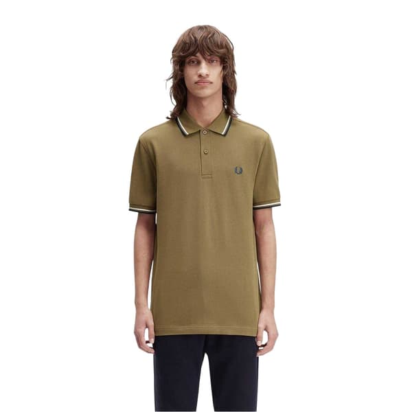 Fred Perry Pikétröja med dubbla ränder för män