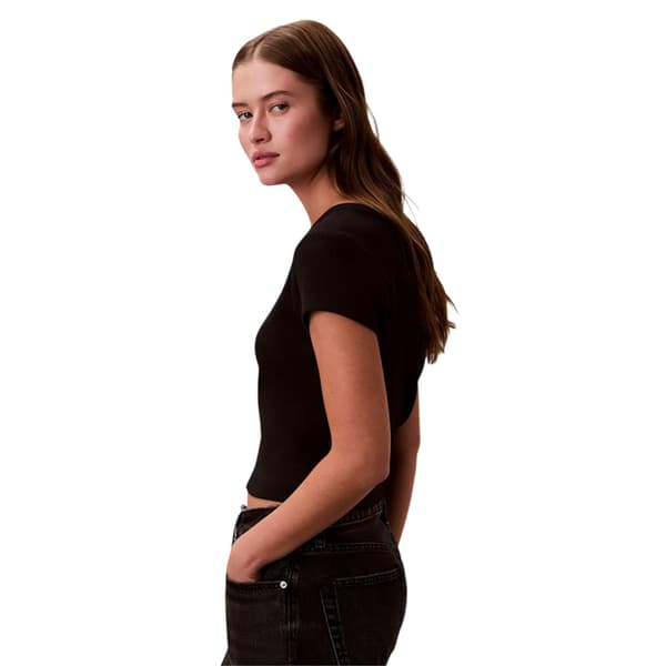 Calvin Klein Dam Ribbad Vävd Crop Top