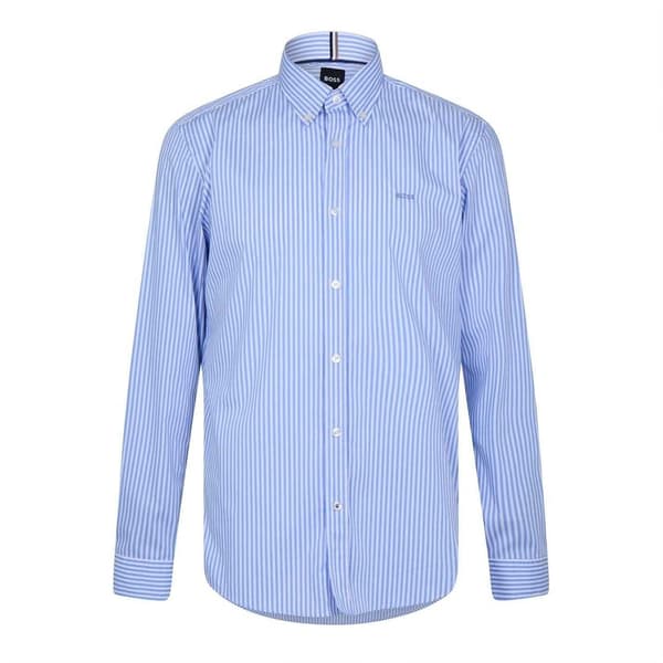 Boss Mens Vertical Stripe Regular Shirt
