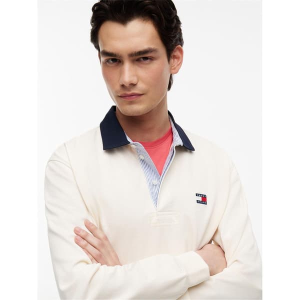 Tommy Jeans Långärmad Pikétröja för Herr