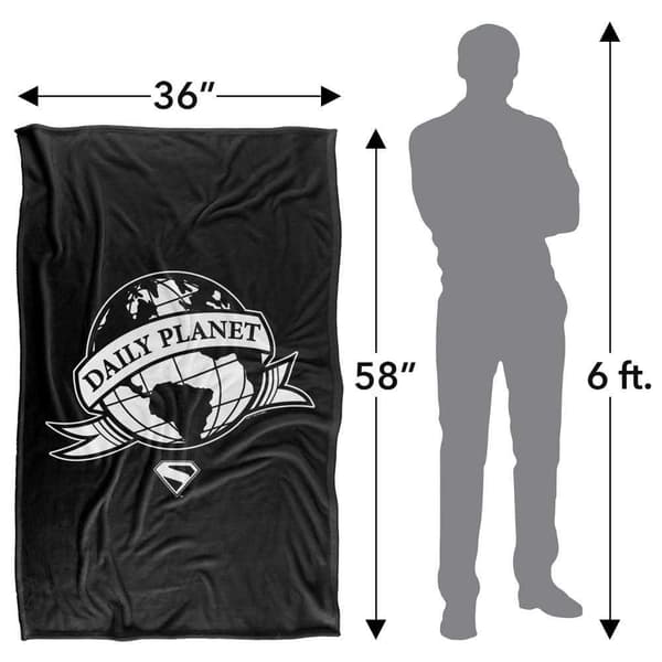 Superman Daily Planet Scroll Soft Touch Blanket