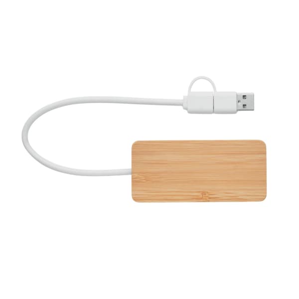 MidOcean Hubbam USB-hubb i bambu