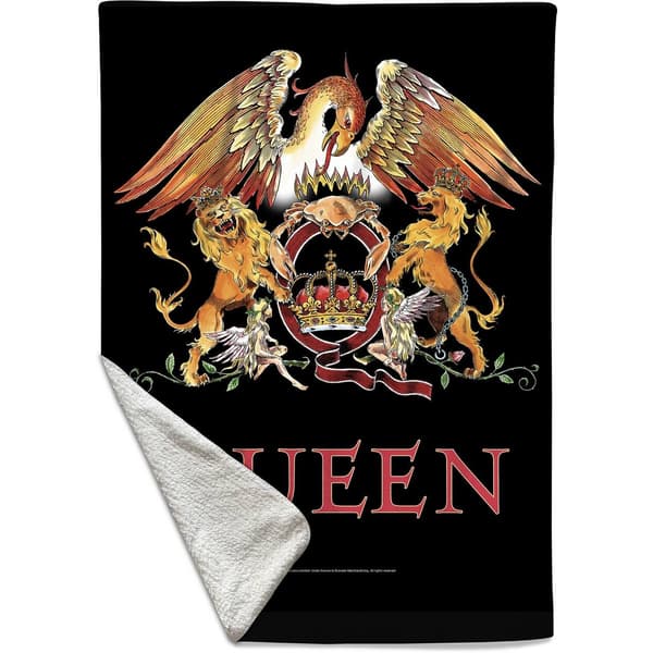 Queen Sherpa Fleece Crest-tæppe