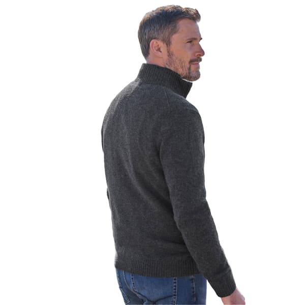 WoolOvers Mens Lambswool Zip Neck Jumper