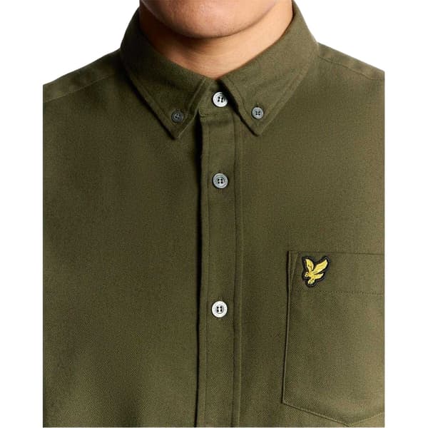 Lyle & Scott Mens Flannel Long-Sleeved Button-Down Shirt