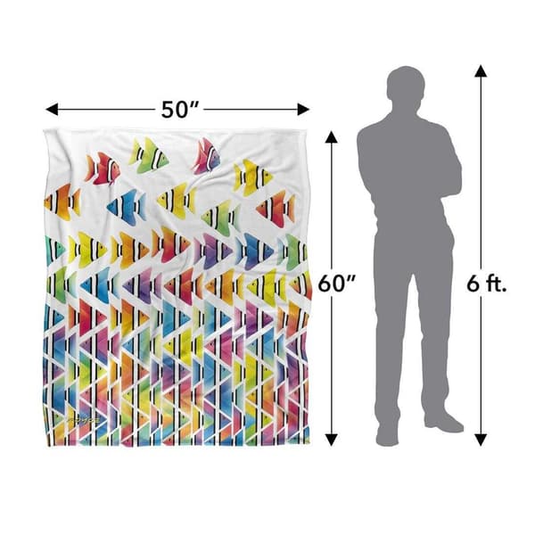 Royce McClure Silky Zig Zag Tropical Fish Supersoft Blanket