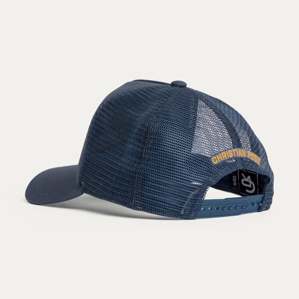 Christian Rose Embroidered Patch Trucker Cap