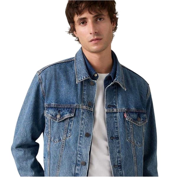 Levis Mens Cotton Denim Long-Sleeved Trucker Jacket